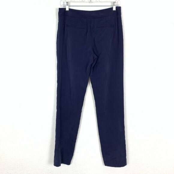 Daughters Of The Liberation Navy Blue Pleated Tapered Pants High Rise 4 Tall - Picture 3 of 6